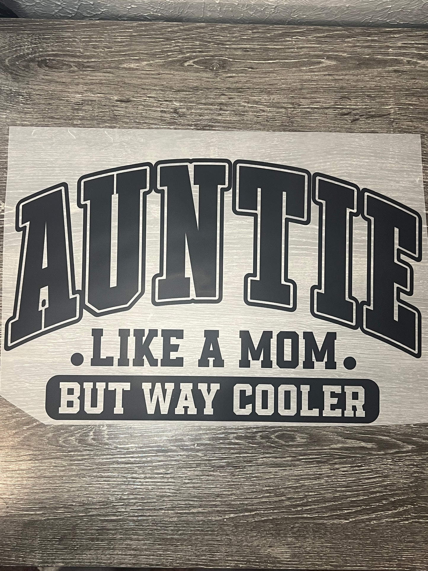 Auntie print transfer