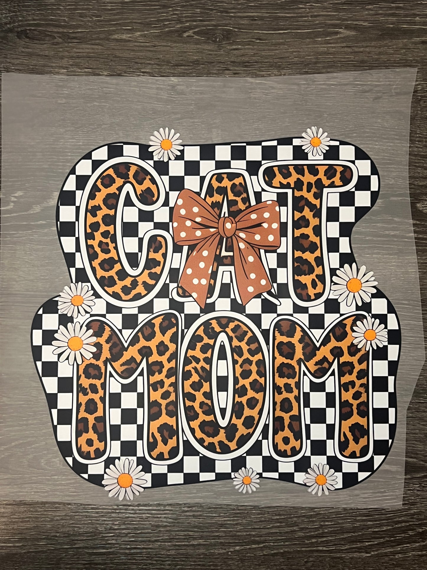 Cat mom print transfer