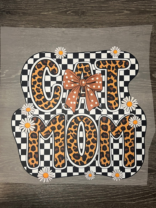 Cat mom print transfer