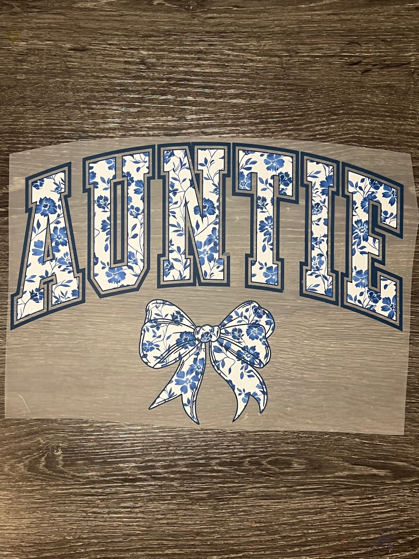Auntie print transfer