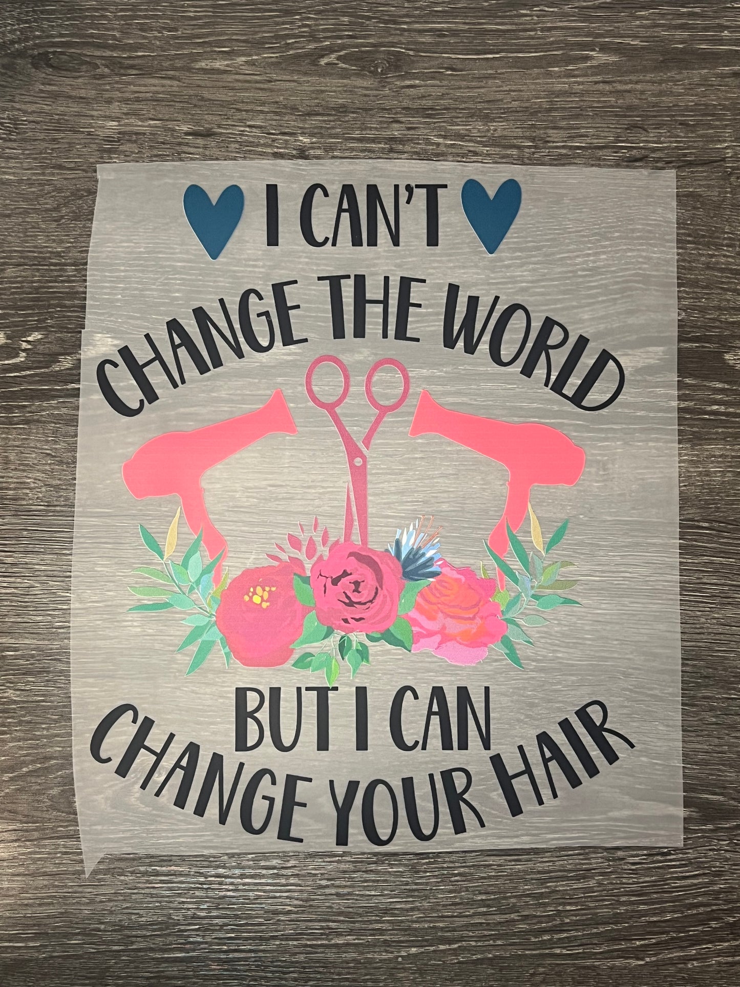 Hair stylist print transfer