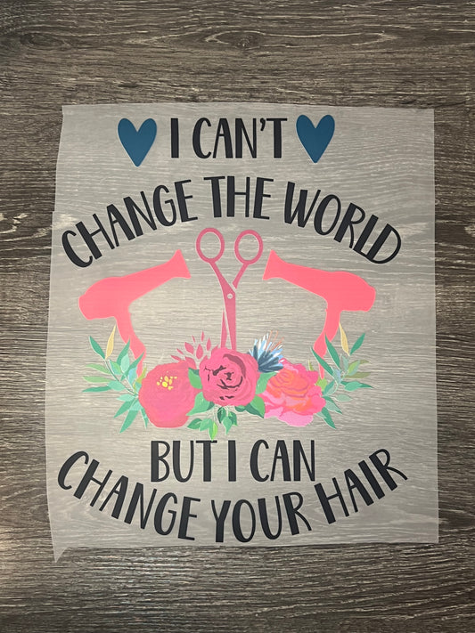 Hair stylist print transfer