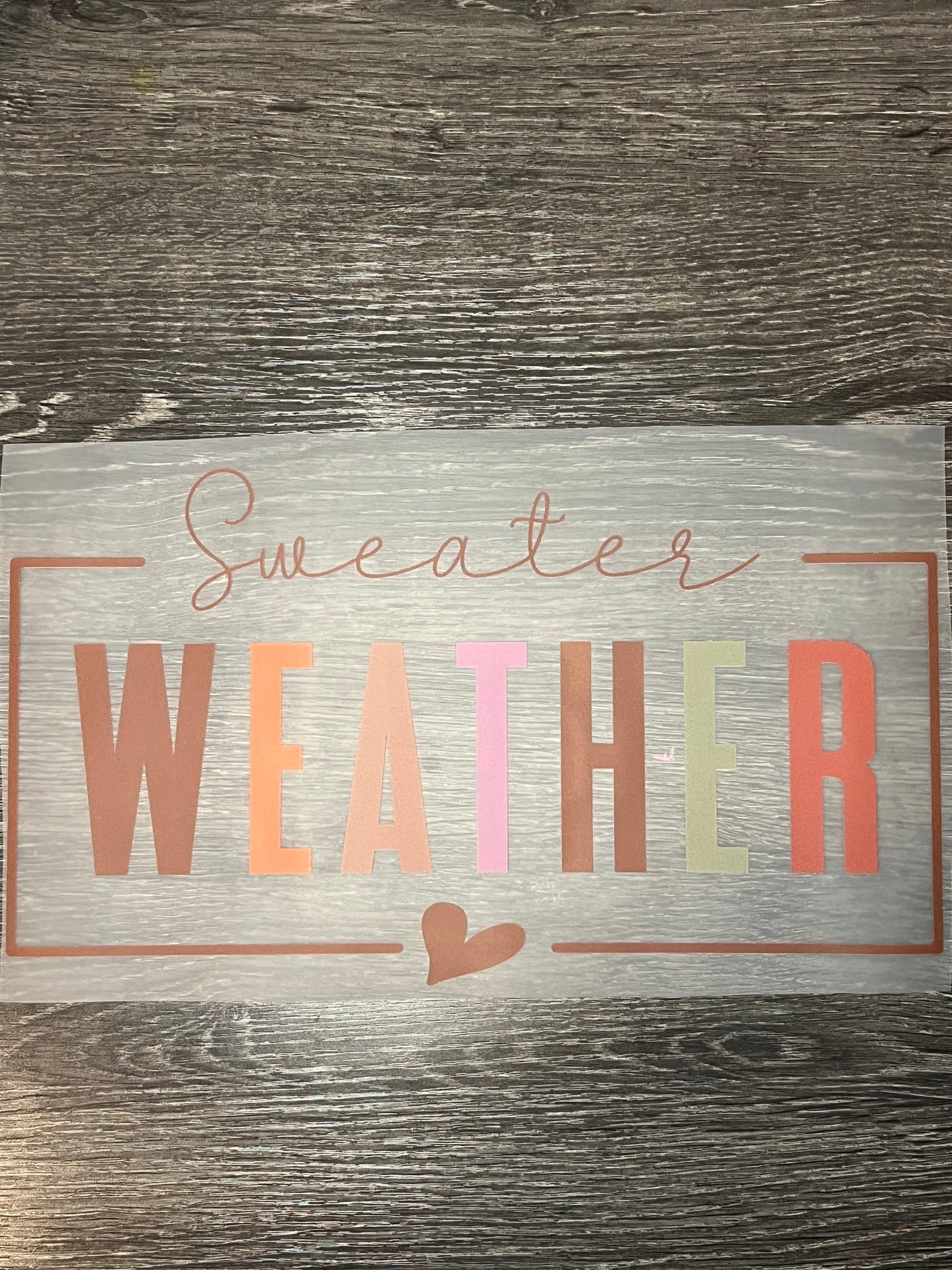 Sweater weather print transfer
