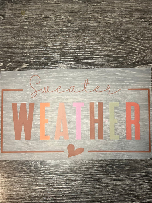 Sweater weather print transfer