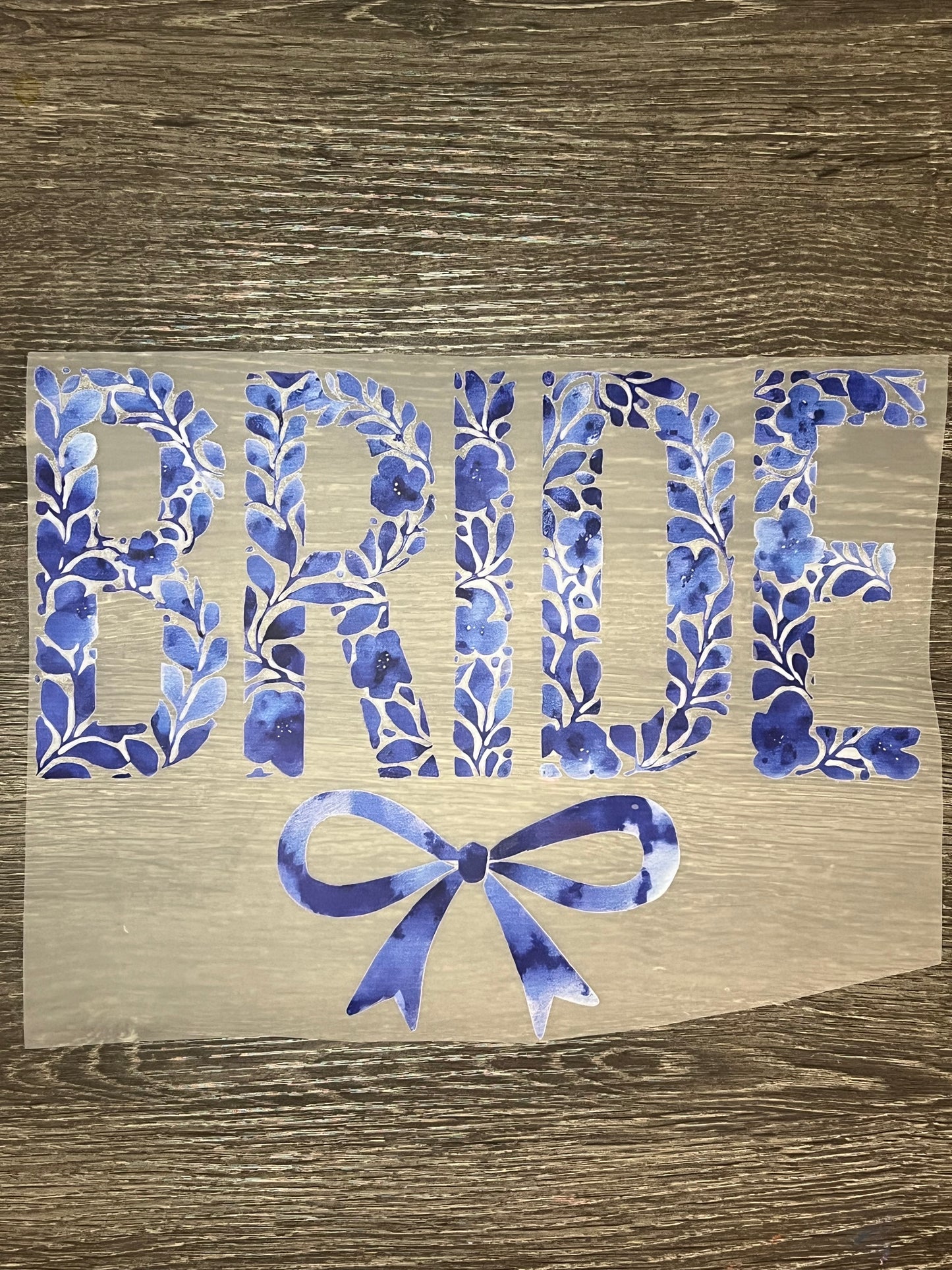 Bride print transfer