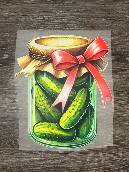 Pickles jar print transfer