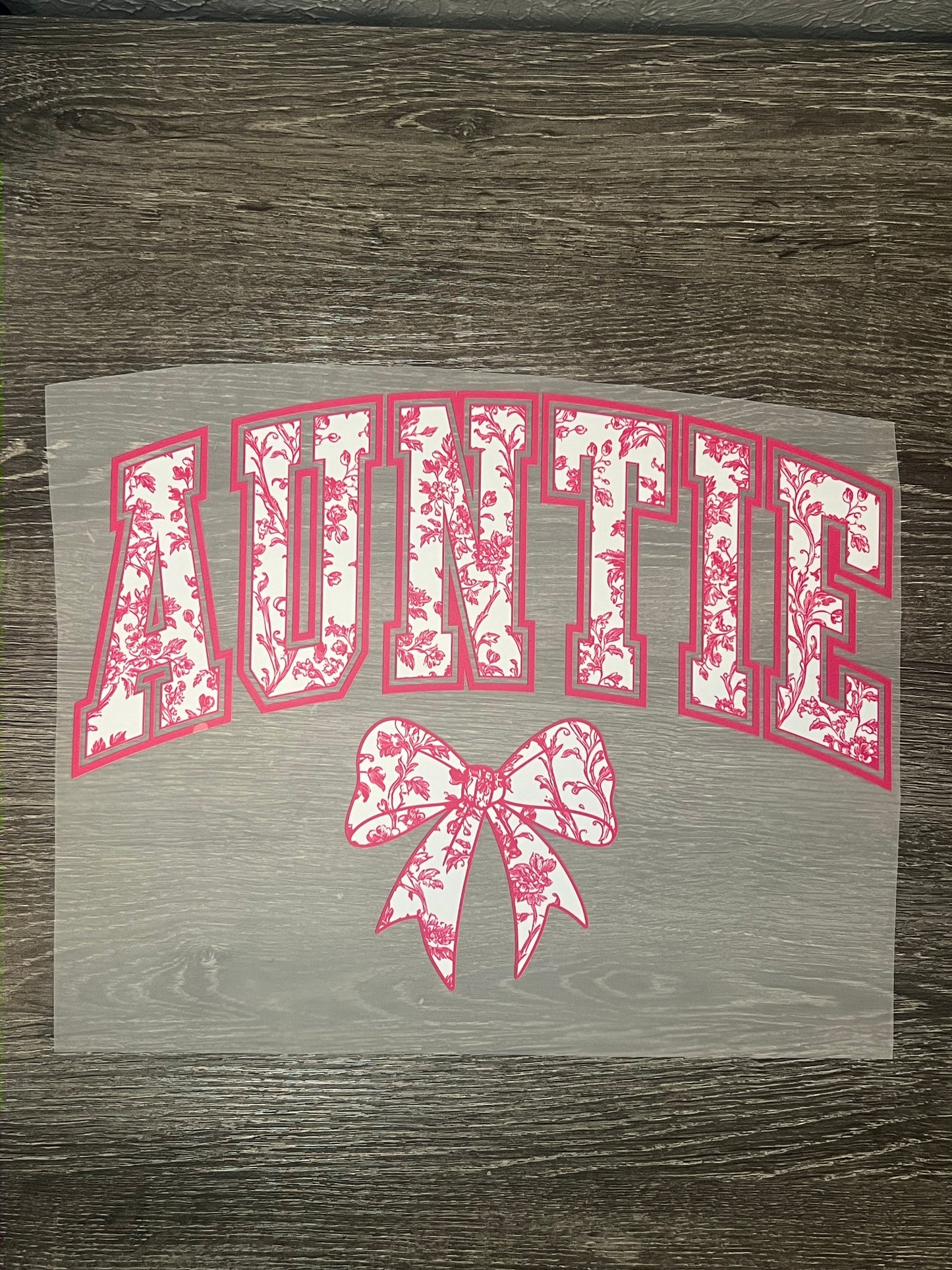 Auntie print transfer