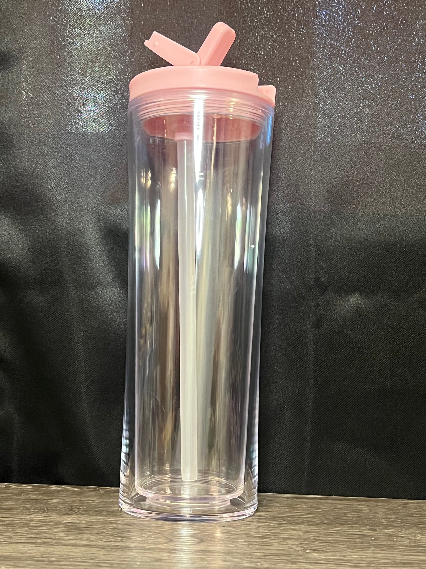 20oz Acrylic Flip Top Straw Tumbler