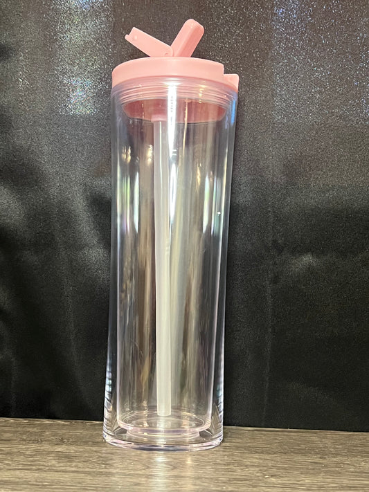 20oz Acrylic Flip Top Straw Tumbler