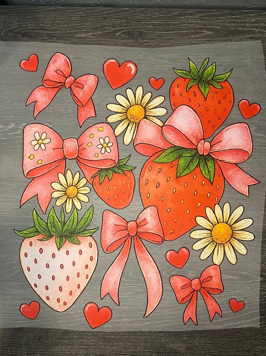 Strawberries print transfer (BACK ONLY)