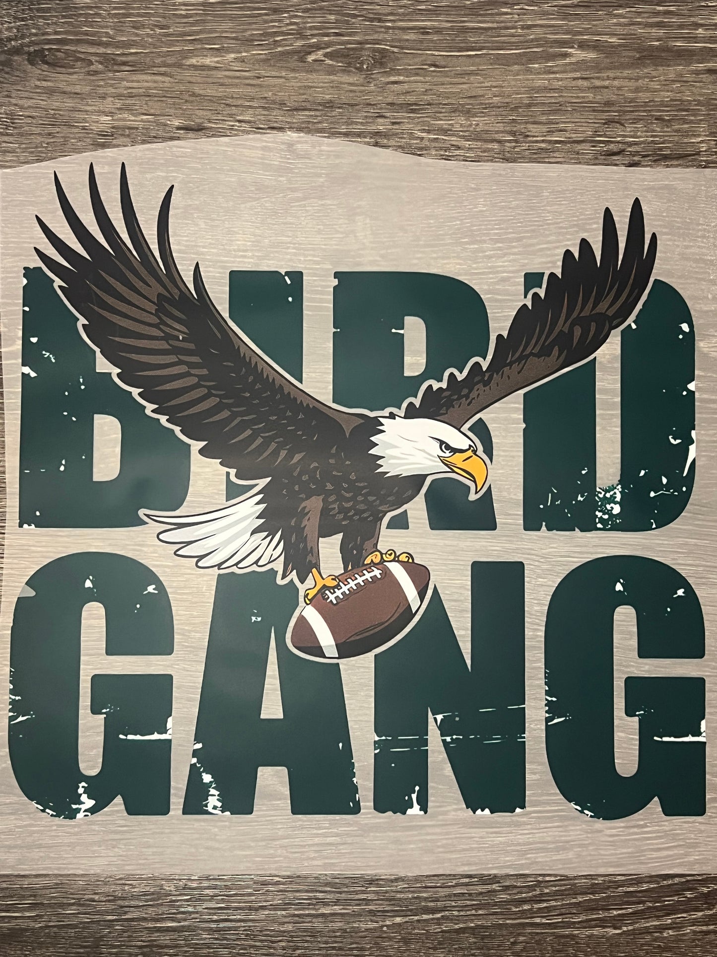 Bird gang print transfer