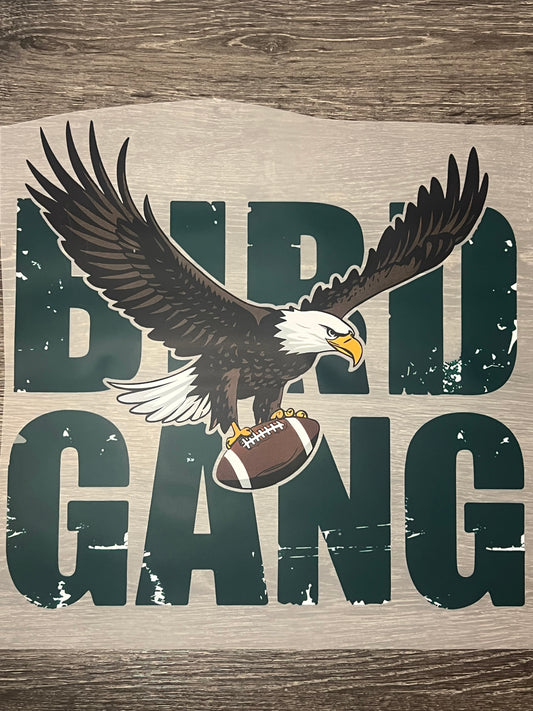 Bird gang print transfer