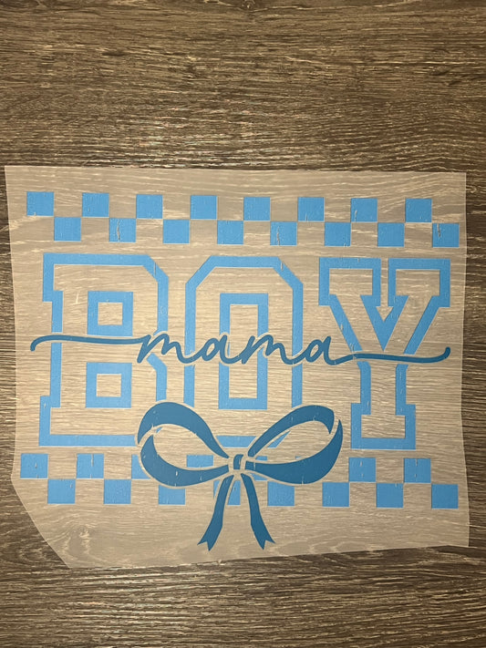 Boy mom print transfer