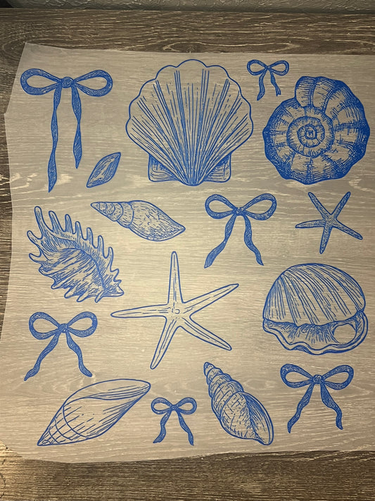Seashells print transfer (BACK ONLY)
