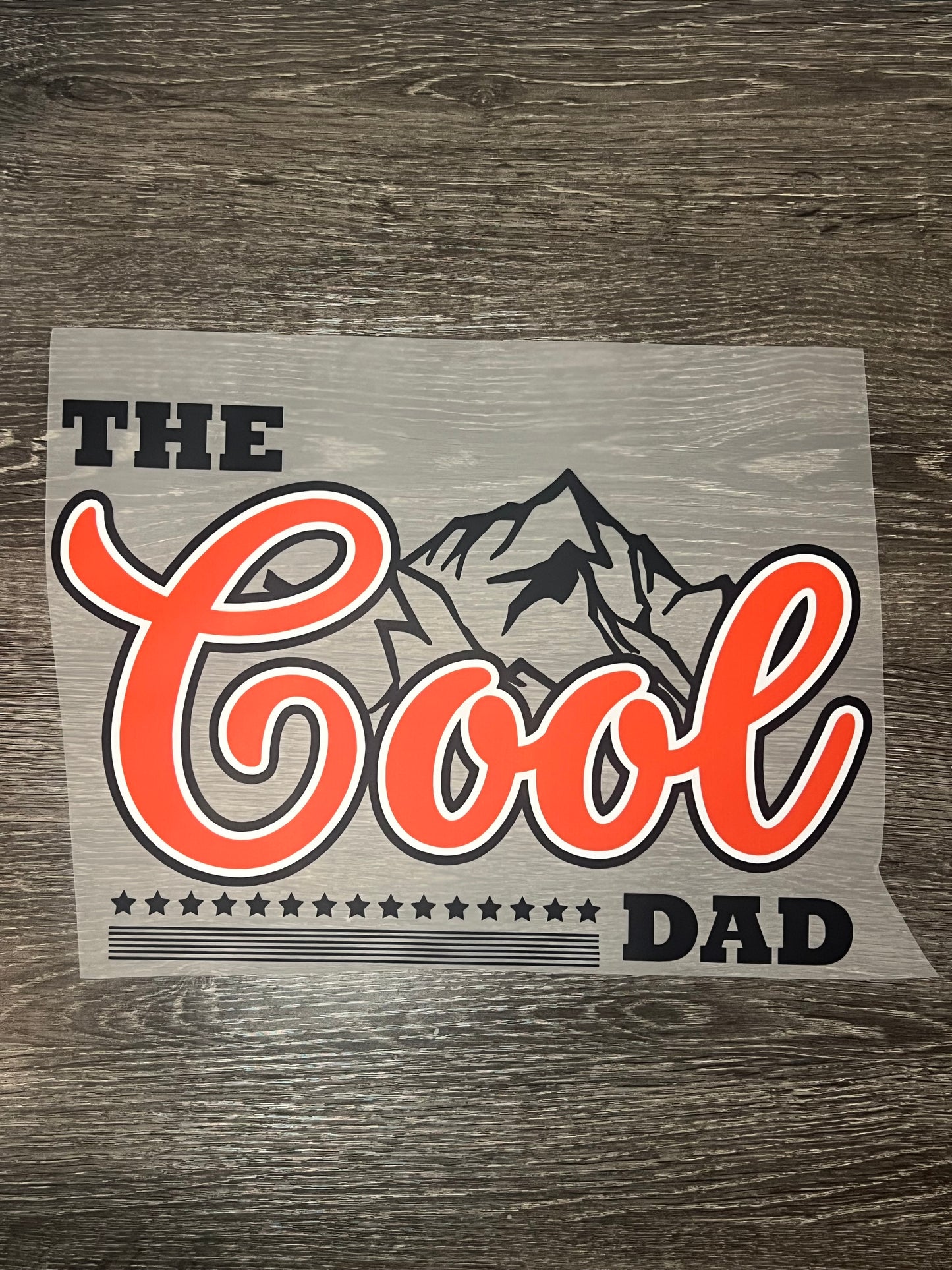 The cool dad print transfer