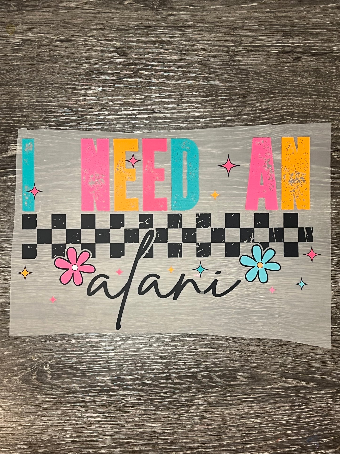 I need an Alani print transfer