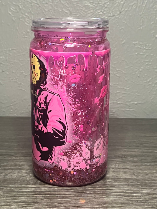 16oz Honey drip pre-made with Halloween wrap