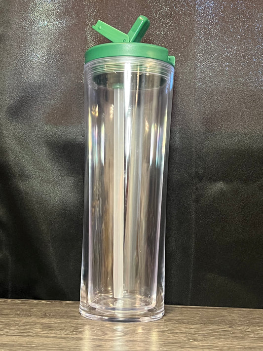 20oz Acrylic Flip Top Straw Tumbler