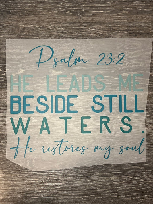 Psalm print transfer
