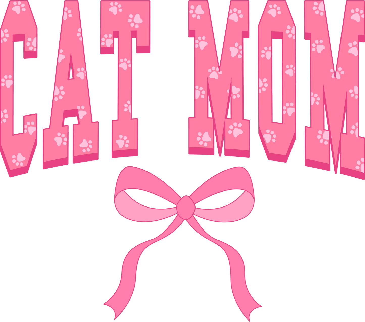 Cat mom print transfer