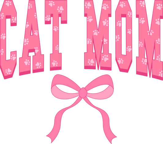 Cat mom print transfer