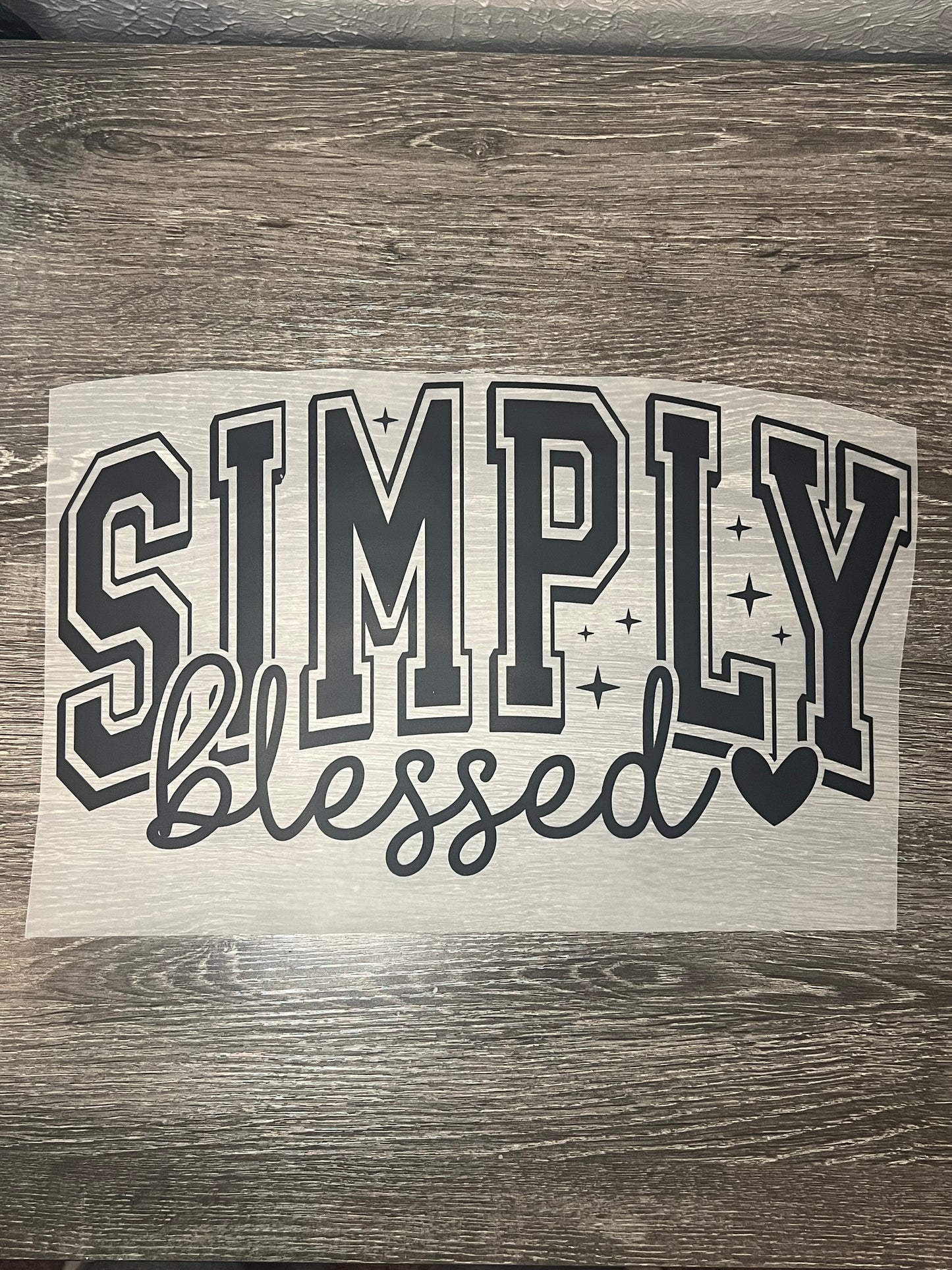 Simply blessed print transfer
