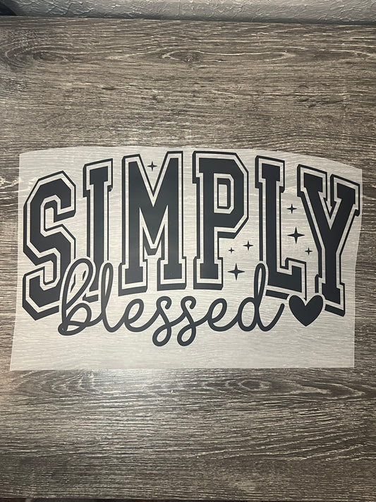Simply blessed print transfer