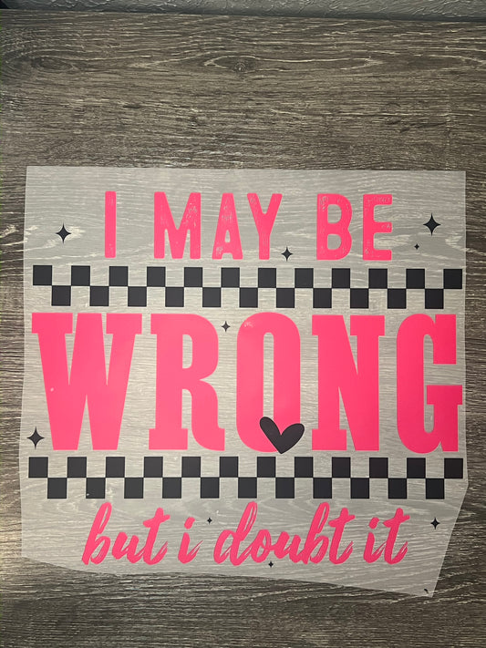 May be wrong print transfer