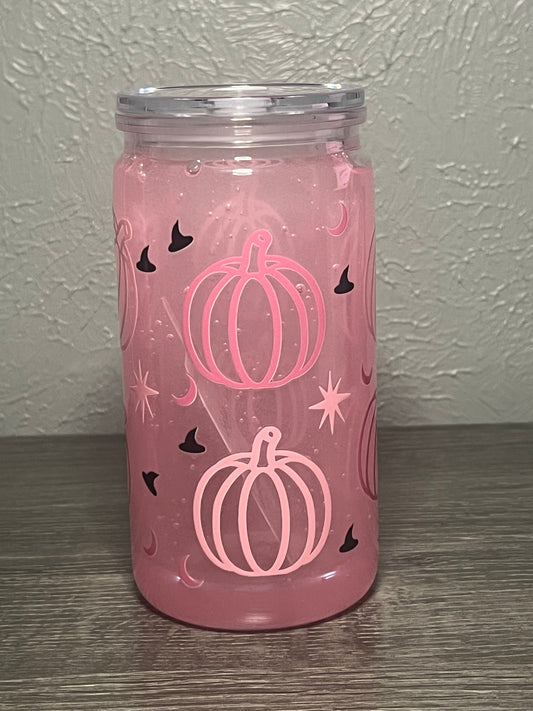16oz Glow in dark colored pre-made with Halloween wrap