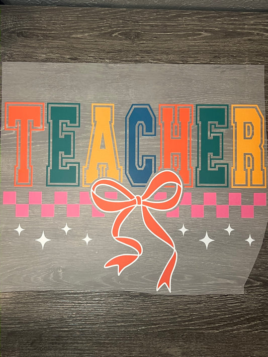 Teacher print transfer